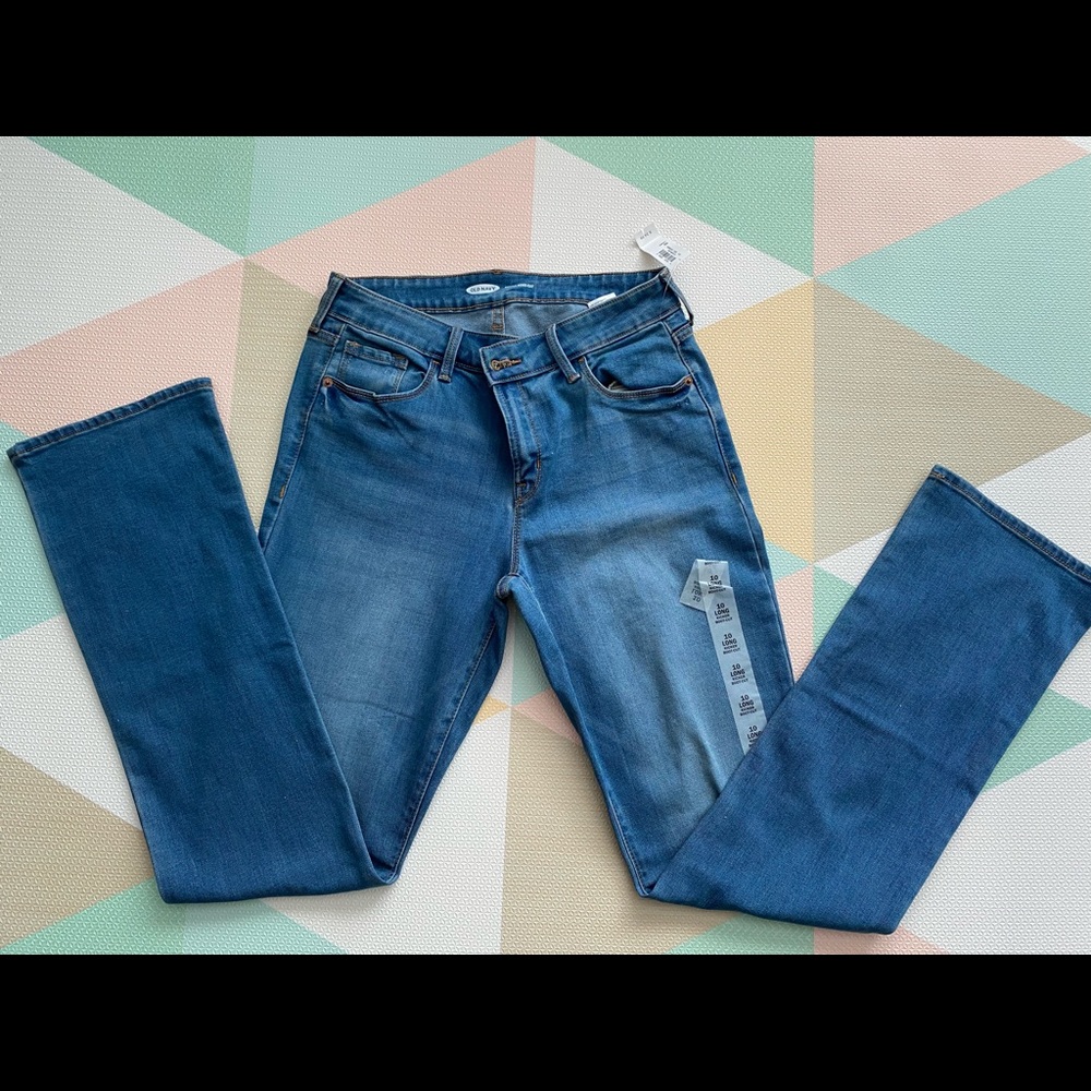 Old Navy High waisted kicker boot-cut jeans size 10 tall- blue